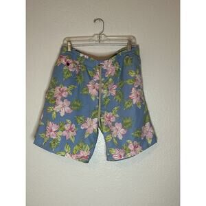 Polo Ralph Lauren Mens XLTG Blue Floral Swim Trunks Board Shorts All Over Print